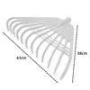 12/21 Tines Leaf Rake Tempered Plastic Rake Head Collecting Leaves Debris Garden Rake Lightweight Yard Grass Clean Tool 6