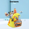Cute Engineering Car Series Plush Backpack Cartoon Kindergarten Children Mochila Infant School Bags Boy Girls Outing Leisure Bag 2