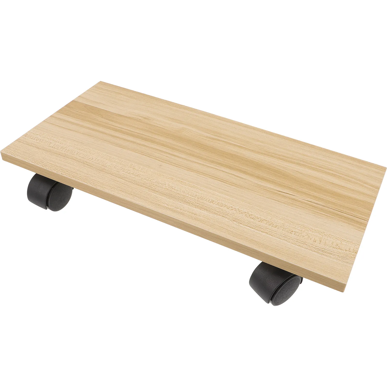 컴퓨터 타워 스탠드 데스크탑 나무 이동식 카트 롤링 PC 홀더 책상 아래 바닥 스탠드 컴퓨터 본체용 높이 조절 가능 베이스