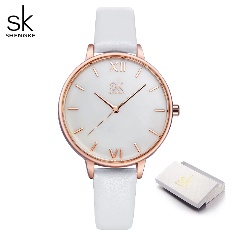 Elegant Women's Luxury Golden Quartz Wristwatch - SHENGKE Top Brand Fashion