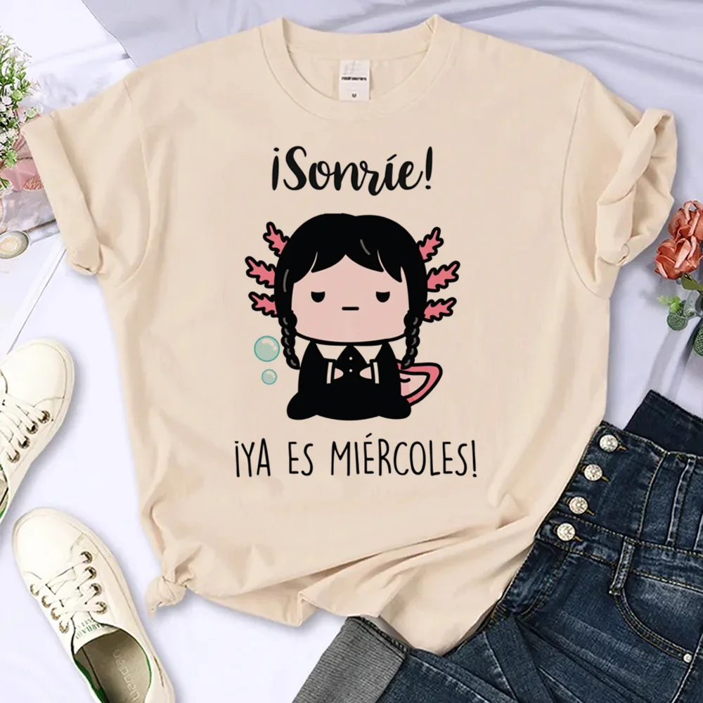 

Axolotl t-shirts women harajuku streetwear top girl Japanese anime clothes