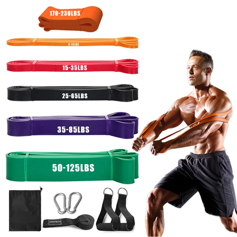 

Thick Resistance Band Set Exercise Stretch Band Rubber Pull Rope Pull Up Assist Bands Strength Training Gym Equipment for Home