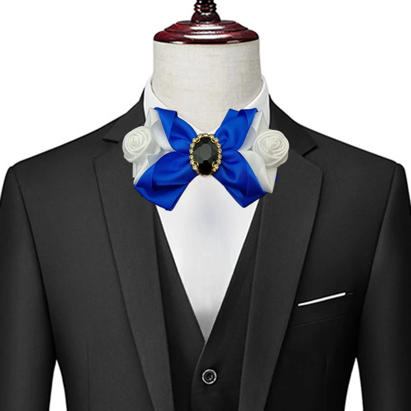 Herren Hochzeit Fliegen Corsage Sets Französisch Britisch Kleid Hemd Zubehör Original Design Handgefertigter Schmuck Geschenke Fliege Brosche – Detail 6