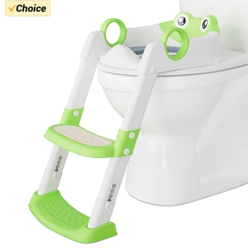 Children's Toilet Seat Stairway Baby Boys and Girls Toilet Folding Stand Anti-Slip Step Stool Children's Step Toilet Seat Ring 1