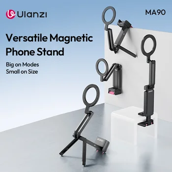 Ulanzi MA90 Versatile Magnetic Phone Stand Dual-Sided Magnetic Snap Hidden Hook Mantis Mode Tripod for Travel Vlogging Shots
