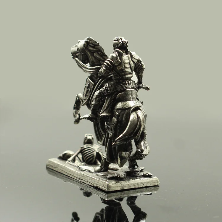 6 Figuras D Plomo Para Pintar Miniaturas Metal Caballo A Pie