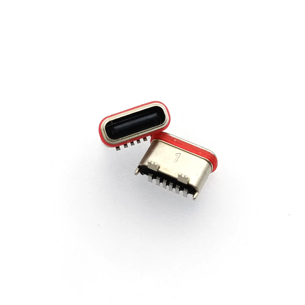 SMT 소켓 커넥터 USB 3.1 암 SMD DIP IPX7 방수 C타입, 화웨이 삼성 레노버 PCB 디자인 DIY 고전류, 6 핀