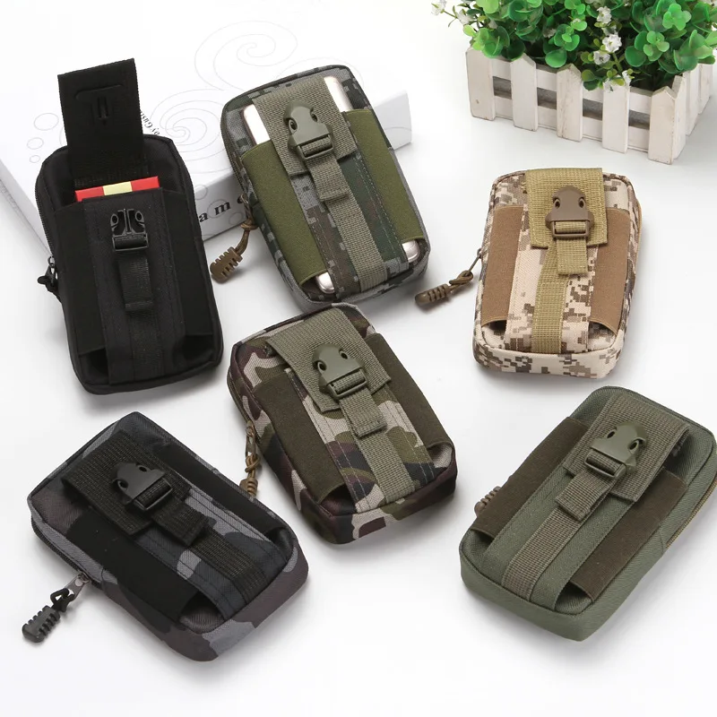 

Tactical Organizer Pouch Belt Waist Pack Bag Small Pocket Military Waist Pack Running Pouch Travel Camping Bags Soft back