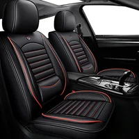 Universal Leather Car Seat Covers for SUVs  Sedans Trucks Breathable Elegant Easy-Clean Comfortable Fit Airbag Port Waterproof 1