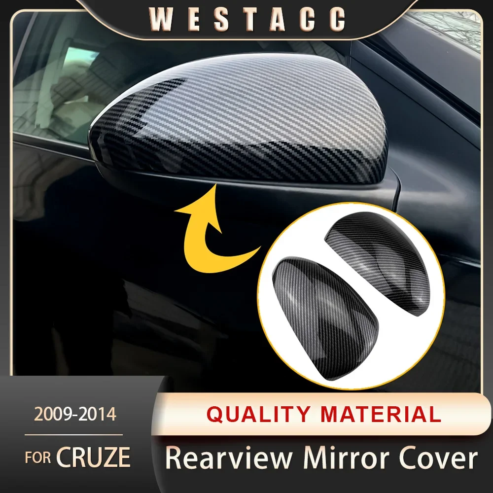 

2Pcs Carbon Fiber Car Rearview Mirror Cover Decoration Sticker Trim for Chevrolet Cruze 2009 - 2014 Side Mirror Accessories