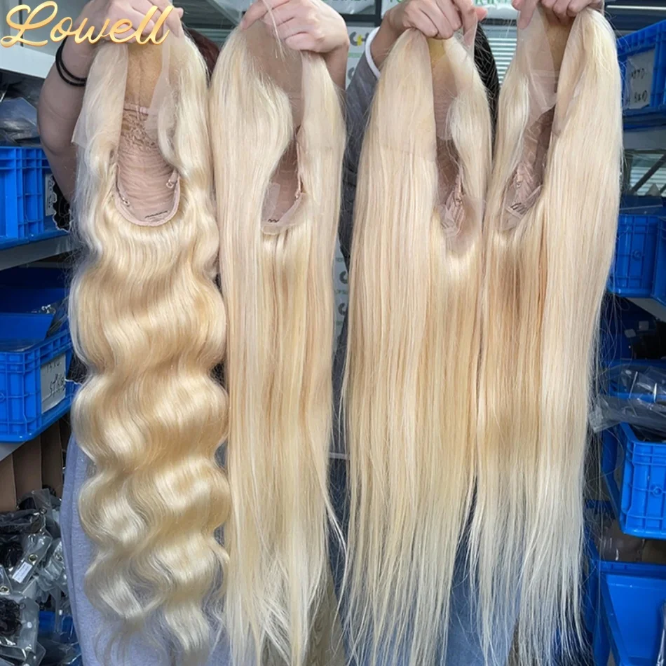 30Inch Blonde Human Hair Wig Straight 613 hd Lace Frontal Wig 13x6 13x4 Body Wave Lace Front Wig Honey Blonde Colored Human Hair 3