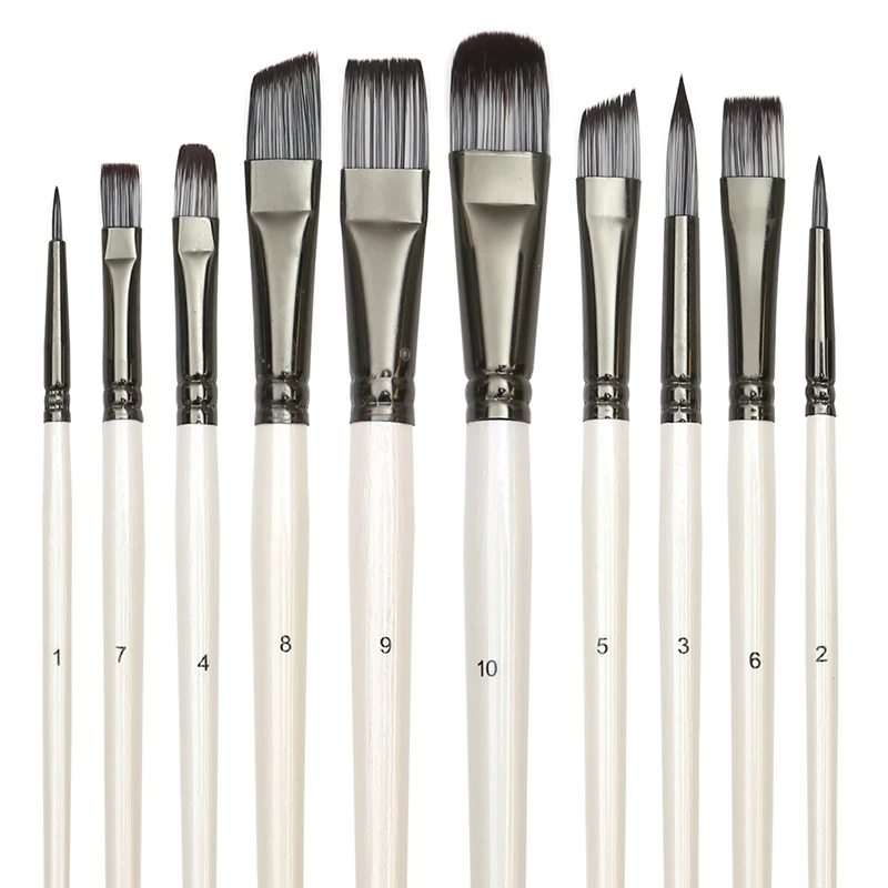 Paint Brushes Set for Art Acrylic Gouache Oil Watercolor Artist Canvas Synthetic Nylon Hair Artist Paint Brush School Supplies 4