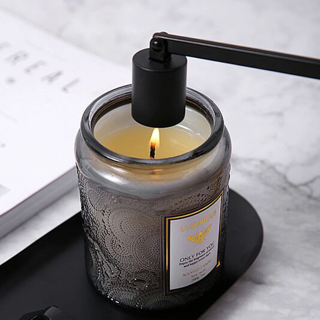 직선형 실린더 커버, 촛불 소화기, 1PC