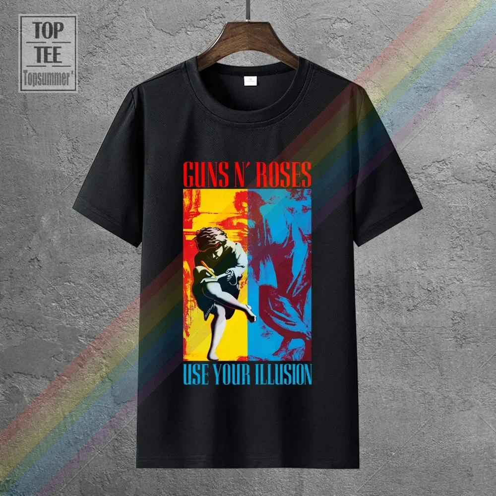 Guns nroses roses use sua ilusão t camisas góticas retro emo punk engraçado sweetshirts estéticas t-camisa hippie goth t camisa