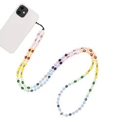 Colorful Y2K Beaded Phone Charm Strap - Trendy Mobile Accessory and Jewelry (SZ - A220001K)