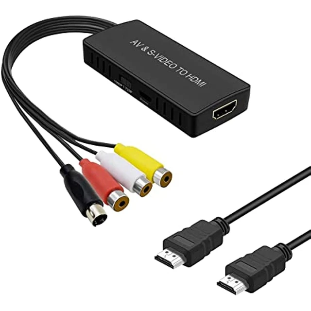 Svideo to HDMI Converter, PS2 HDMI Adapter, AV to HDMI Adapter Support  1080P, PAL/NTSC Compatible with WII, WII U, PS one, PS2, - AliExpress