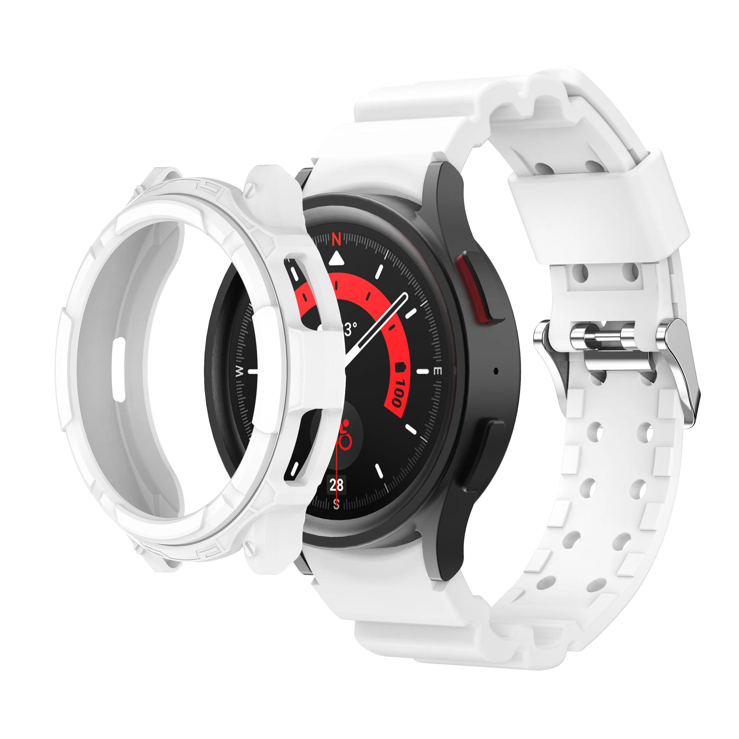 Silicone Strap and Protective Case Cover for Smartwatch Modification Kit