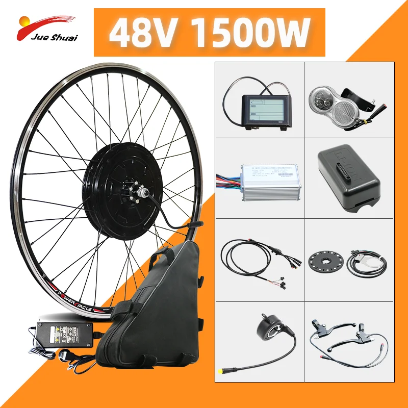 Electric Bike Conversion Kit 1500w Motor Wheel 48v E Bike Kit 26" 700c