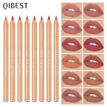 12 pezzi penna per labbra impermeabile e resistente al sudore non facile da sbiadire tazza antiaderente set di matite per rossetto nudo 12 colori trucco labbra