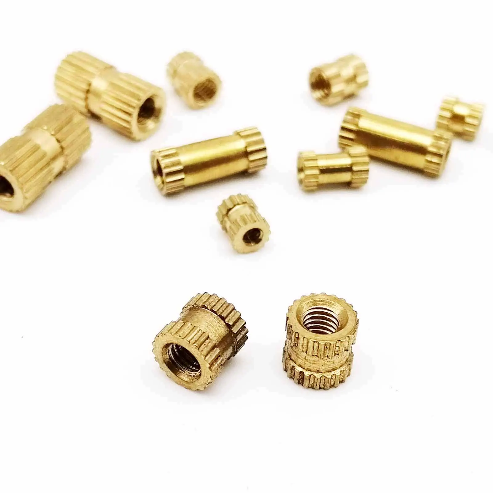 insert nut 375/400pcs Injection Molding Knurl Insert Nut Embedded Nutsert Assortment Kit Set 10 Mix Size M2 M2.5 M3 M4 Solid Brass Copper