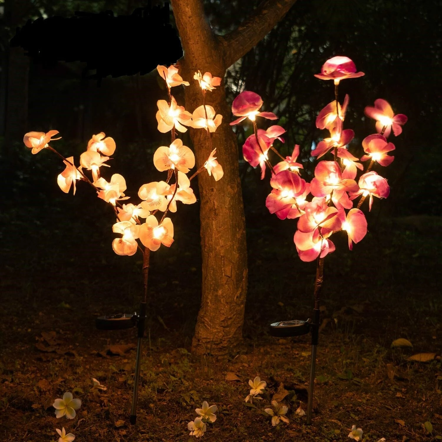 Create a dreamy paradise with these exquisite, enchanting orchid stake lights. Illuminate your outdoor oasis with stunning elega