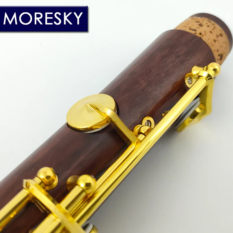 MORESKY Red Wood Professional Clarinet Rosewood Bb Gold-plated Keys Mopane Sib Klarnet M17