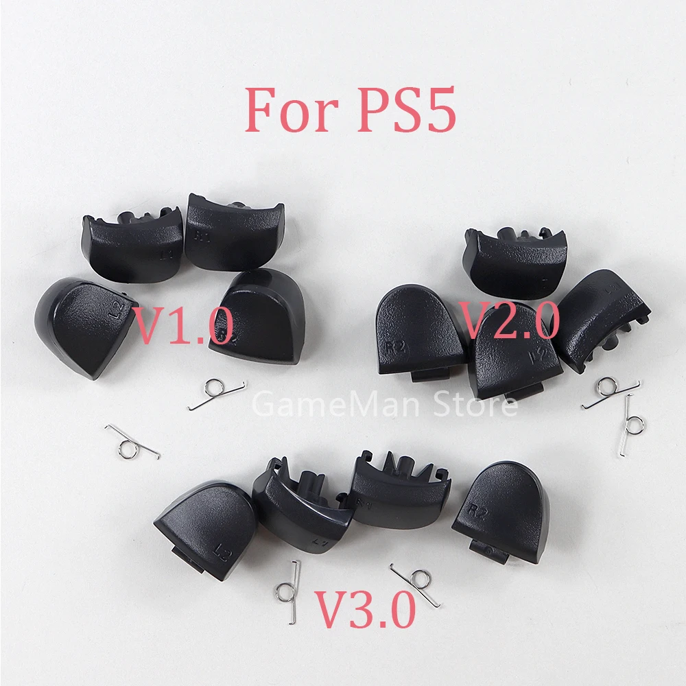 

100 комплектов для PS5 V1.0 V2.0 V3.0 L1 R1 L2 R2 пружинная Кнопка пускового механизма LR для контроллера Playstation 5, аксессуары, запчасти