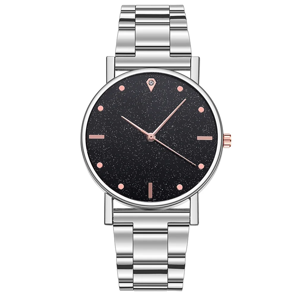 Black Casual  Watch Women 2025 Top Brand Luxury  Starry Sky Lady Stainless Steel Band Analog Quartz Wristwatch  Dropshipping 5