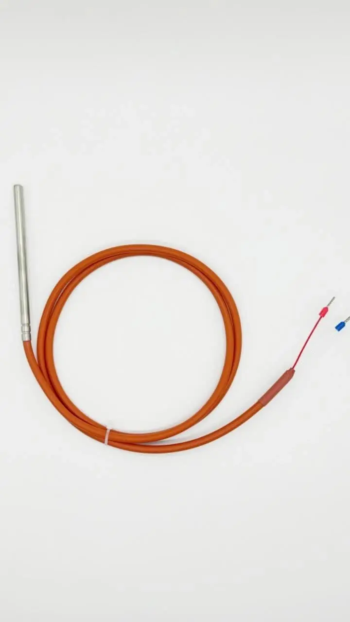 Temperature Sensor PT1000 for Solar Water Heating Systems, Silicone Cable, 2.0 Meters