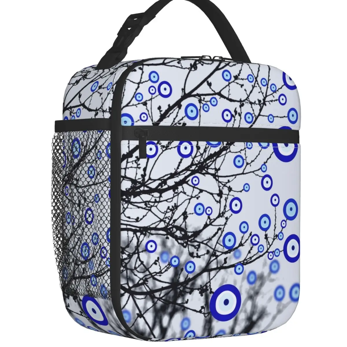 

Turkish Evil Eye Tree Insulated Lunch Bag for Work School Mediterranean Amulet Leakproof Cooler Thermal Bento Box Women Kids