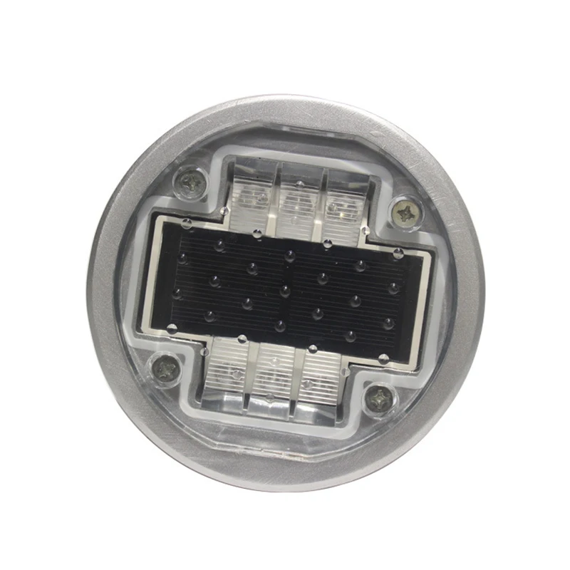 IP68 Waterproof Aluminum Case Solar Powered Road Stud Light Reflective Ground Warning Lamp