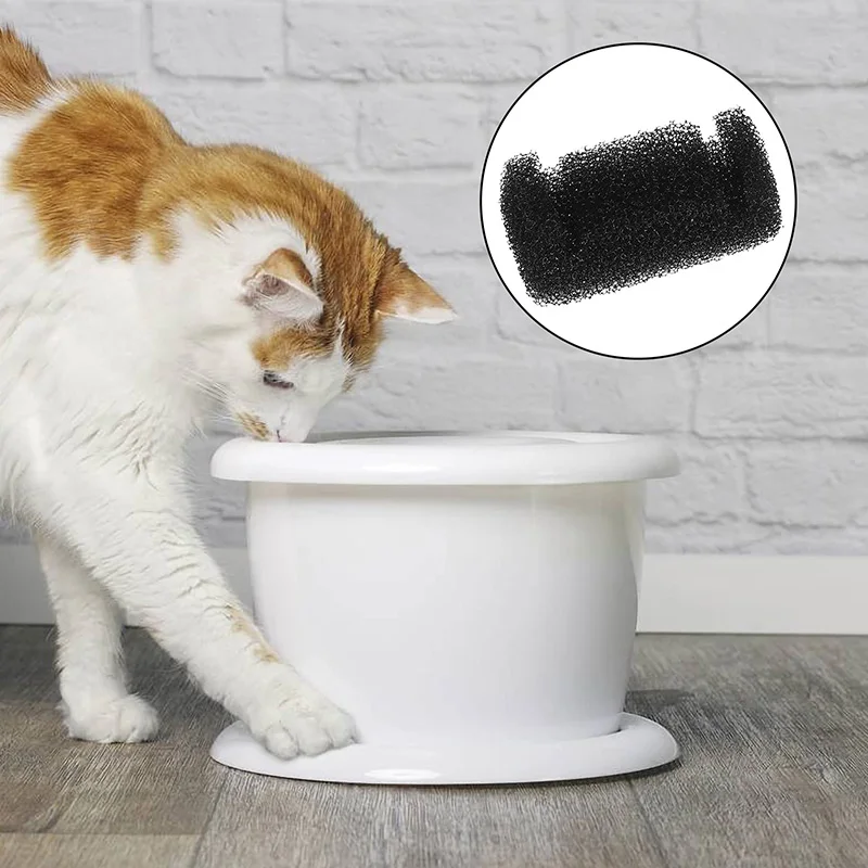 10pcs Pet Drinking Sponge Filter Water Dispenser For Cats And Dogs Healthy Sponge Filter Pet Drinking Fountain Accessories