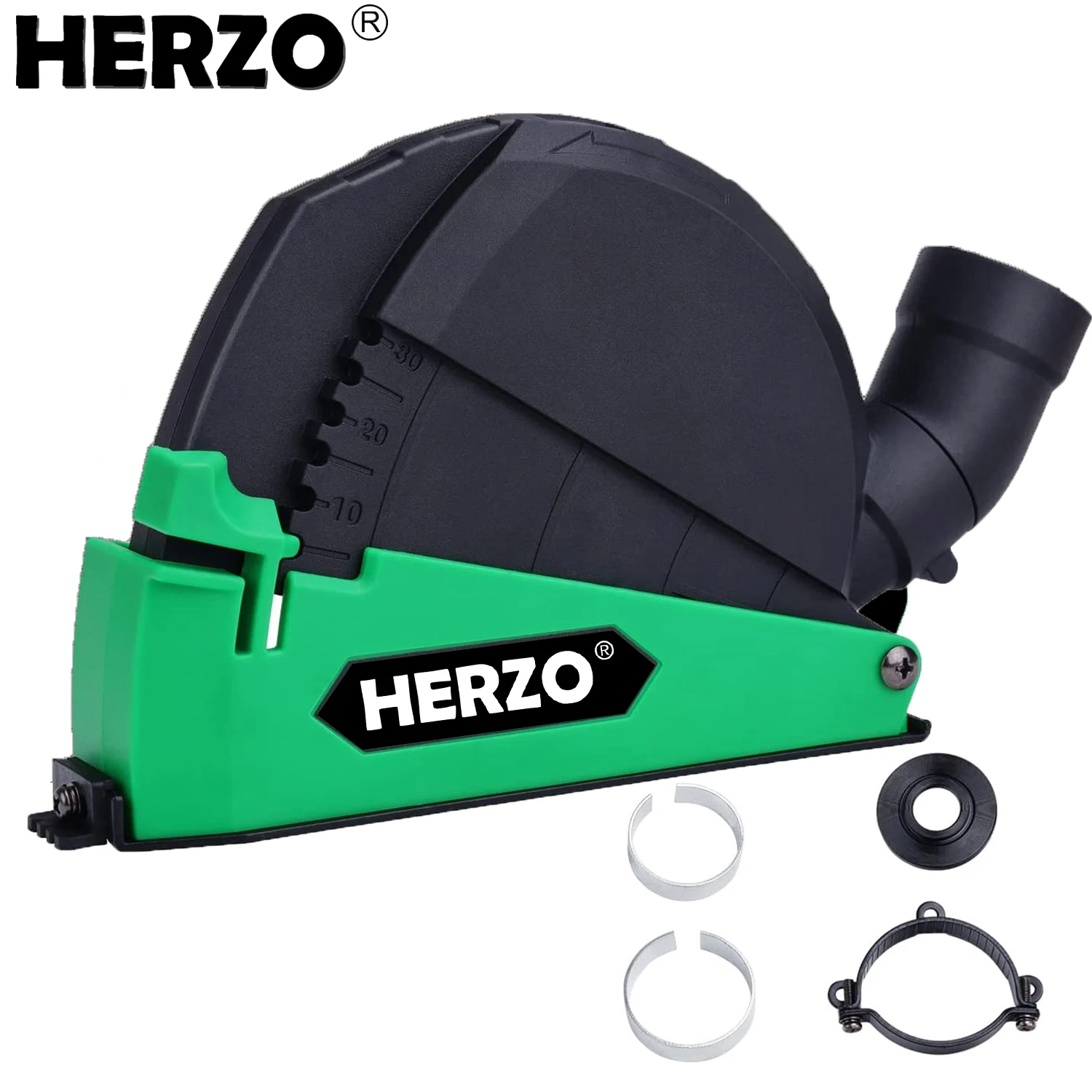 HERZO Universal Surface Cutting Dust Shroud For 115mm /125mm  Angle Grinder Dust Collector Cover Tool raizi 5 7 inch universal dust shroud for angle grinder stone concrete grinding disc grinder tool dust collection