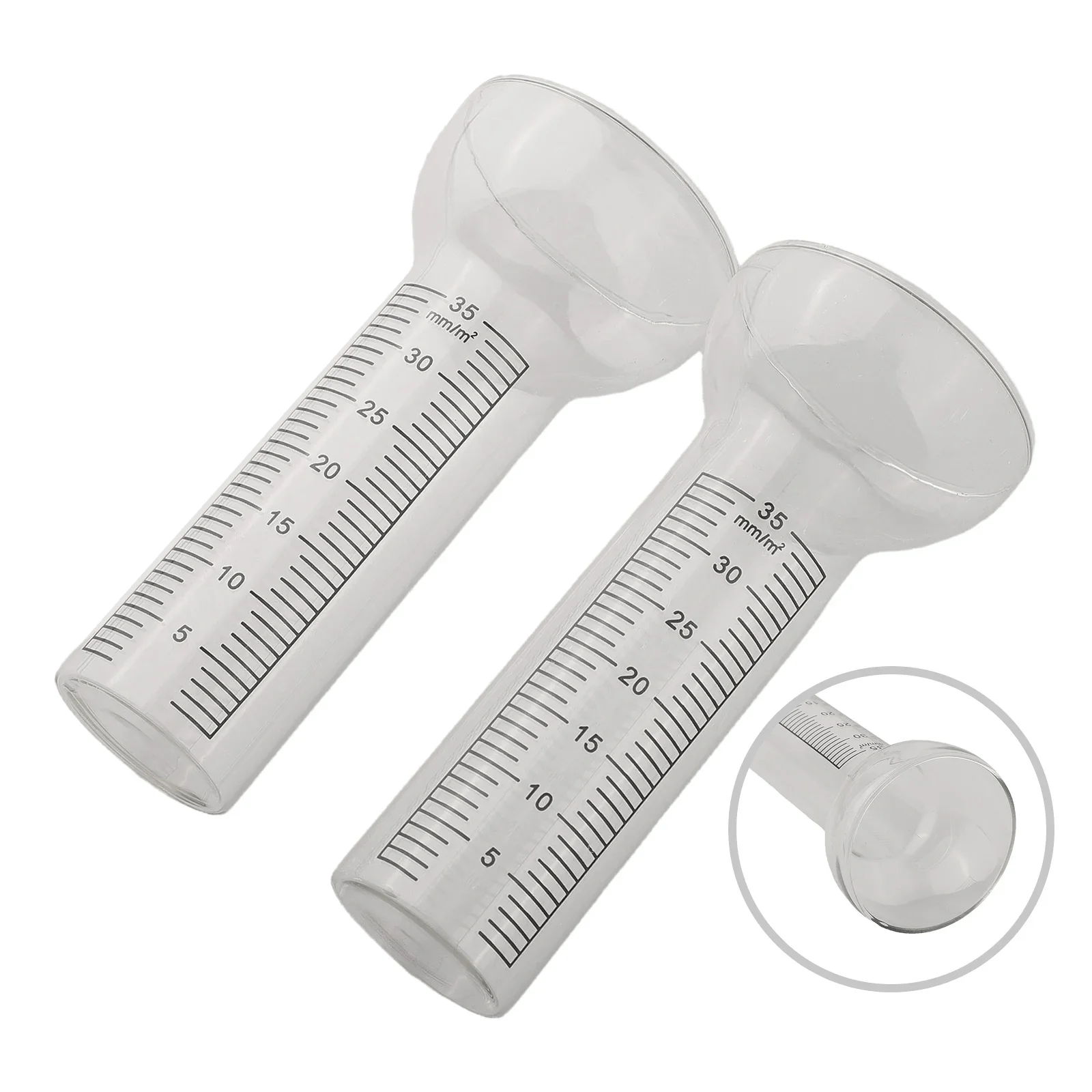 Rain Gauge Replacement Glass Precipitation Gauge Rainwater 35mm Home Garden Yard Outdoor Living Supplies