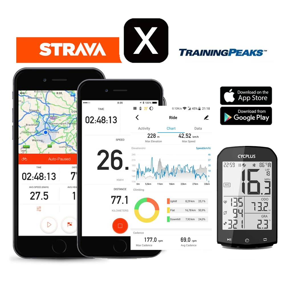 Cadence App Bike Odometer App For Android Spin Bike COOSPO Bundle