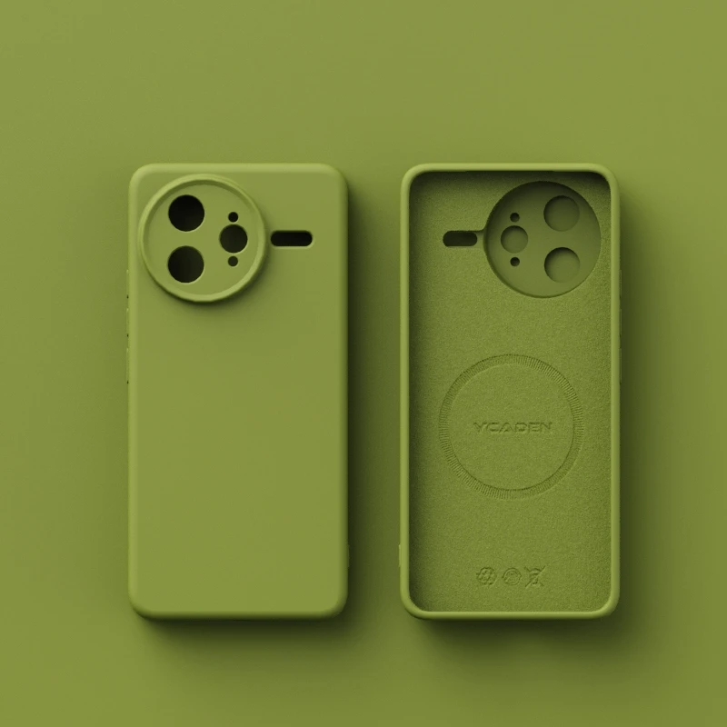 Liquid Silicone Shockproof Magnetic Wireless Charging Case - Solid Color Cover