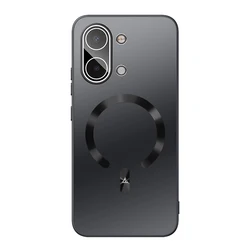 Magnetic Matte Lens Protection Shockproof Case for Redmi Turbo5 Max (Black)