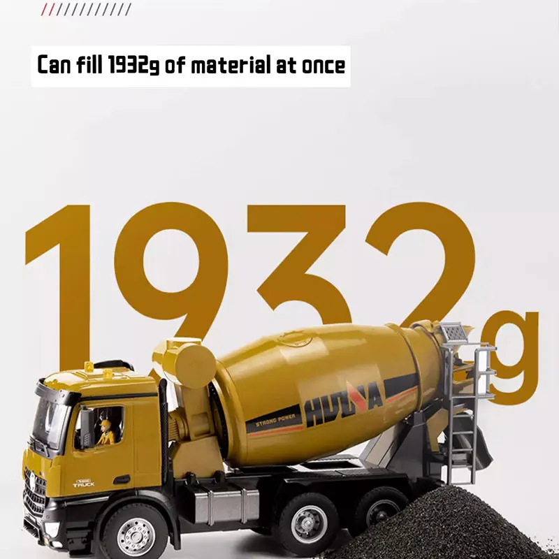 HUINA 1/14 RC Car Concrete Mixer Truck Toy Model 2.4GHZ 10CH Wireless Remote Control Engineering Vehicle Outdoor Toy Boy Gift ﻿ 3
