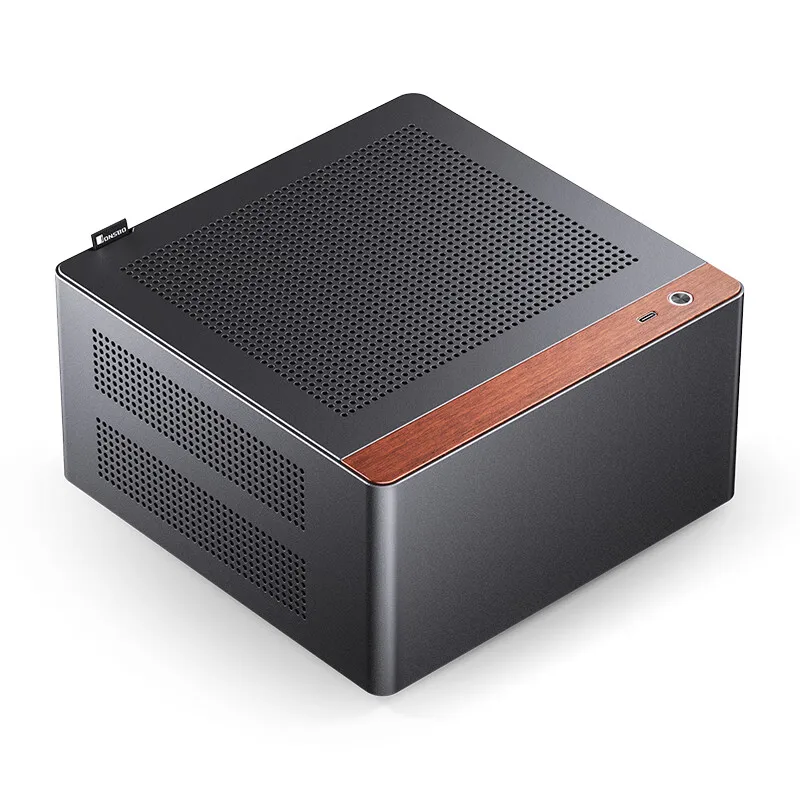 JONSBO NV10/N10 미니 ITX 컴퓨터 케이스 휴대용 실버 알루미늄 합금 데스크탑 컴팩트 데스크탑 DIY 휴대용 호스트 타입-C 실버