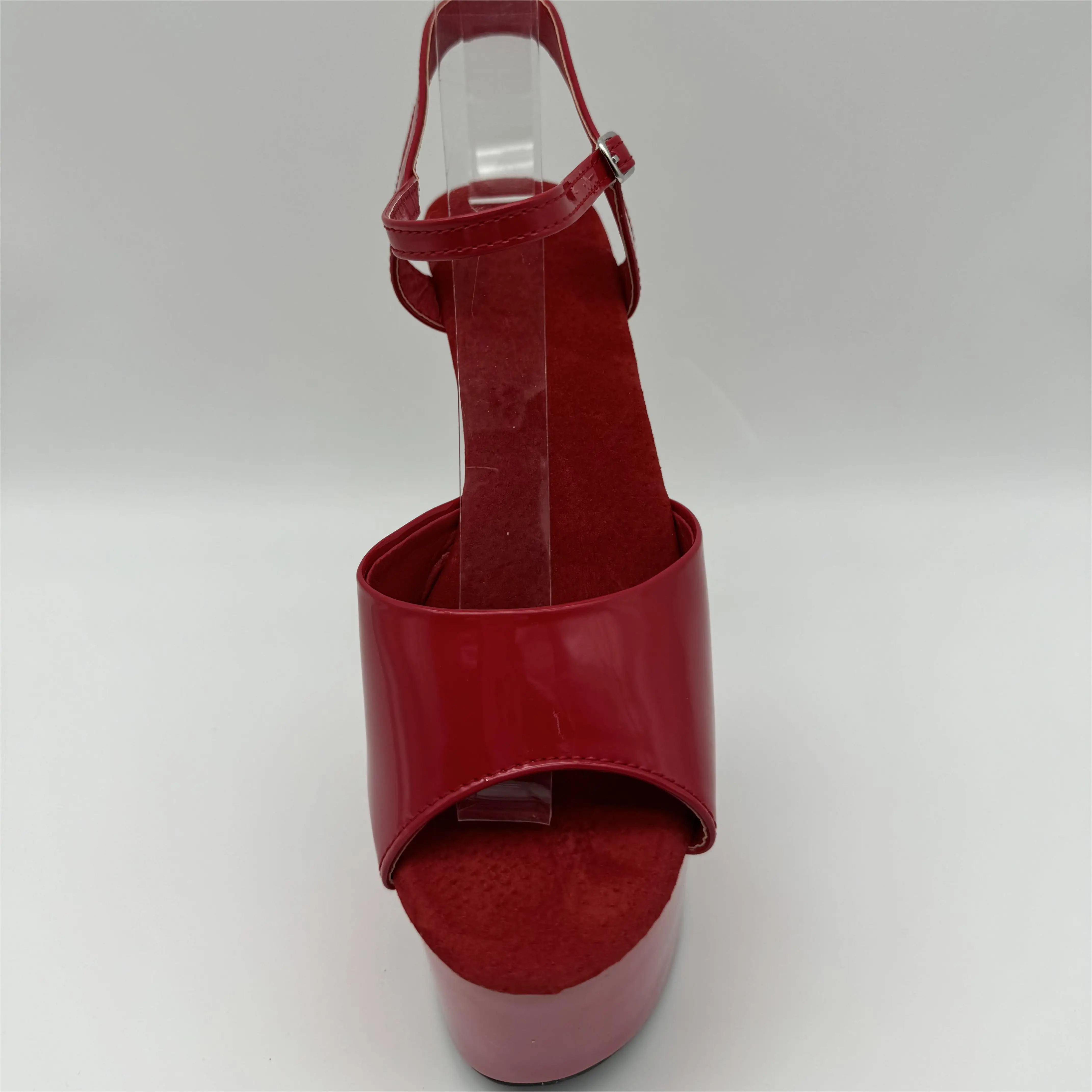 17cm Star Crystal High-Heeled Shoes Sandals Platform Shoes Heel Clear Shoes With Ankle Strap