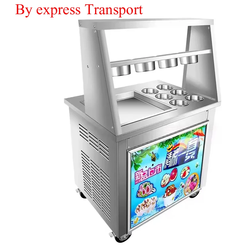 ماكينة آيس كريم مقلية مزدوجة أوتوماتيكية