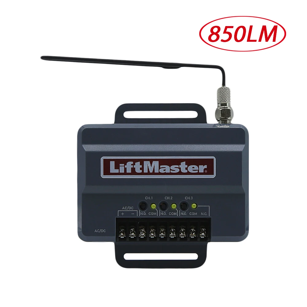 Universal Liftmaster 850LM gate and garage door opener Receiver with 12V charger and remotes, Compatible with 811lm,893lm 3