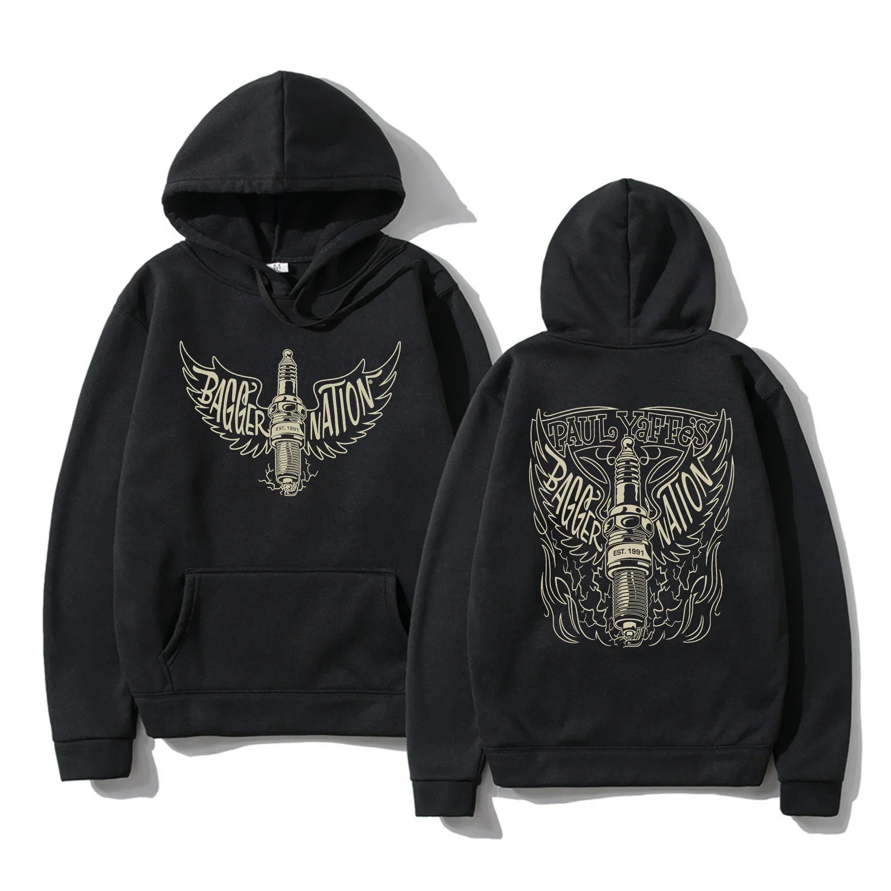 

Winter Cotton Essential Men Paul Yaffe's Bagger Nation Spark Plug Hoodie Sweatshirts Women Graphic Hoodies Y2k Unisex M-5XL