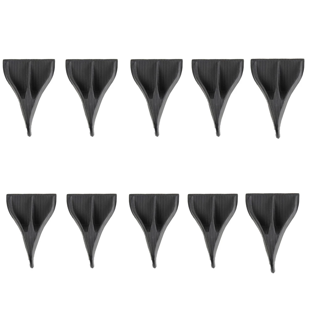 

​10 PCS Piece Carbon Fiber Look Universal Vortex Generators Roof Shark Fins Spoiler Wing Kit Black for Car Truck SUV