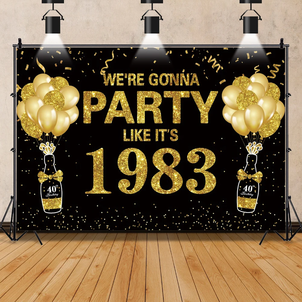 Blue Pink Curtain Crown 20 30 40th Adult Birthday Party Poster Baby Shower Portrait Photo Backdrop Photography Background photo backdrop