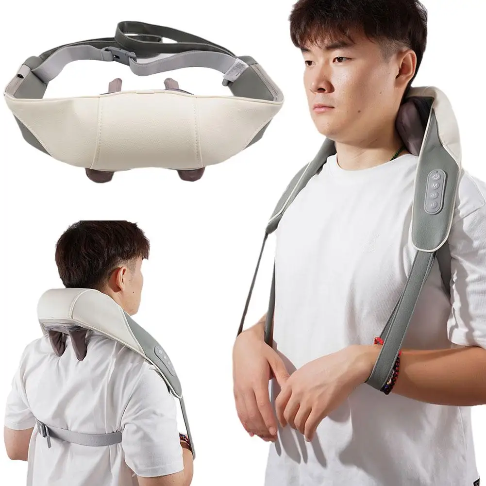 

Massagers For Neck And Shoulder With Heat Simulate Human Hand Grasping Kneading 5D Massage Shawl Back Massager USB Charging J6R6