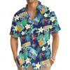 Summer Fashion New Hawaiian Style Men's Short-Sleeved Shirt Beach Vacation Beach Party Wear Men's Oversized Tops SIZE S-5XL 1