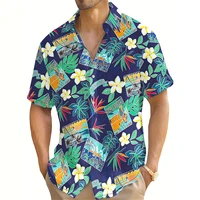 Summer Fashion New Hawaiian Style Men's Short-Sleeved Shirt Beach Vacation Beach Party Wear Men's Oversized Tops SIZE S-5XL 1