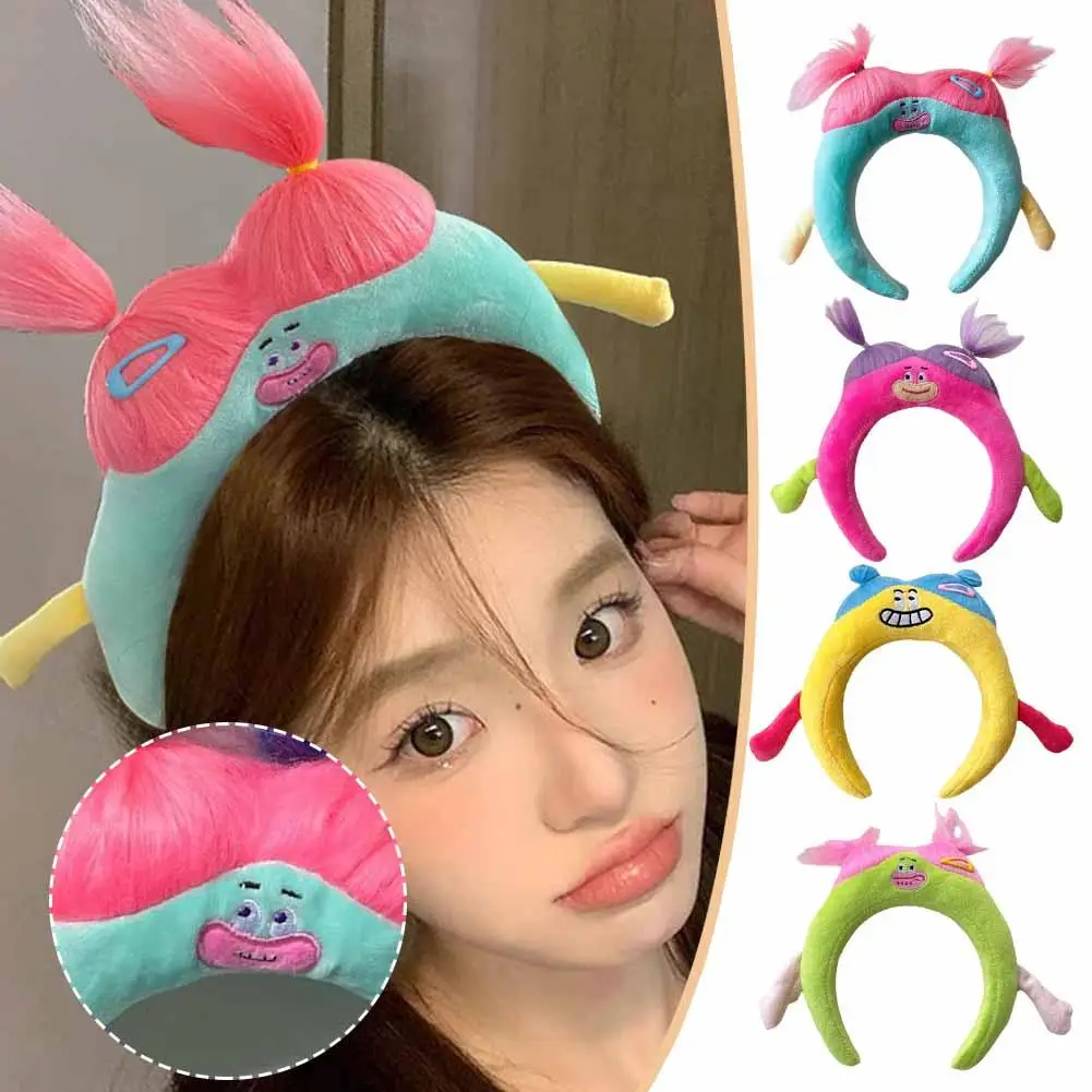 

Headband Comfortable Portable Plush Headwear Plush Headgear Headband Headband Bright Fun And Quirky Ugly Colors V7j1