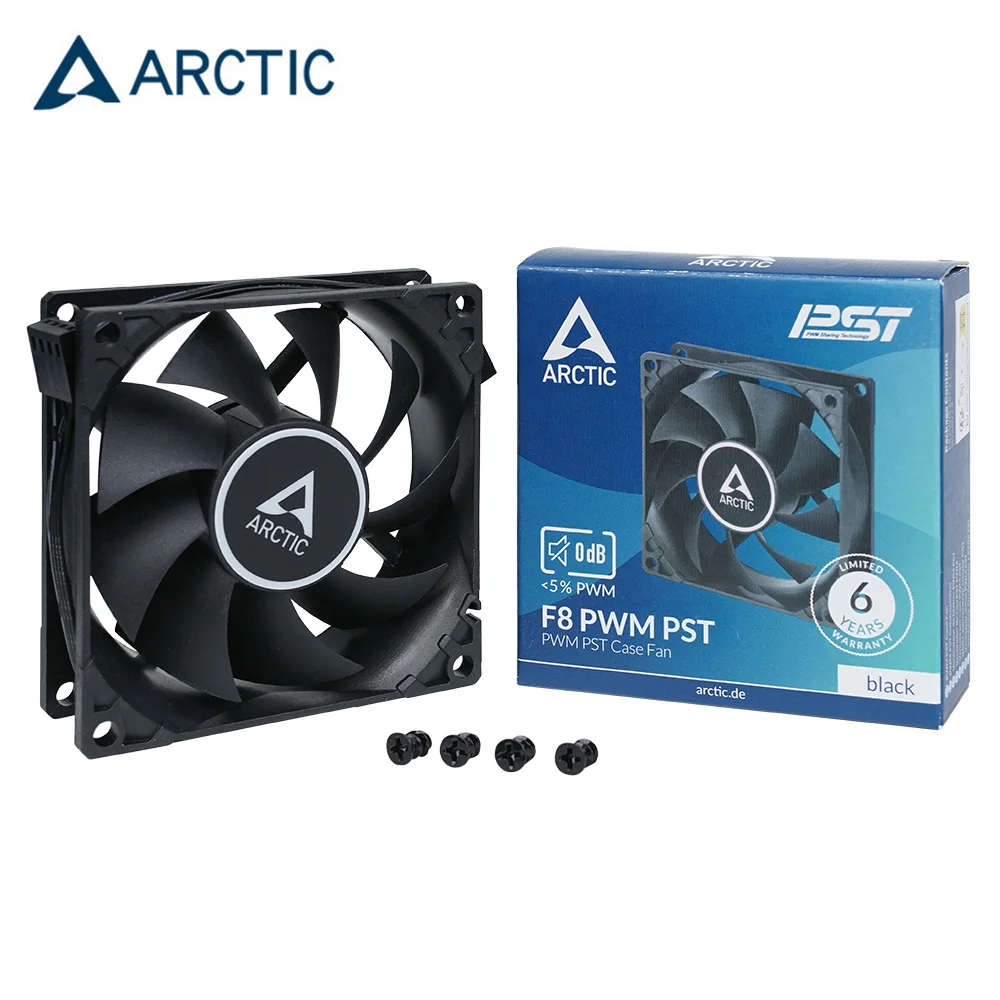 Arctic F8 Pwm Pst Computer Case 8Cm Fan 4Pin Pwm Daisy Chain Controllo Della Temperatura Regola 80Mm Case Fan Cooler Master